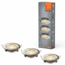 3 x Ledvance LED Einbauleuchte Spot Set brushed Nickel...