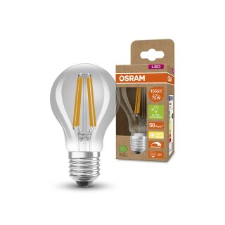 Osram LED Filament A60 Birne 5,7W = 75W E27 klar 1055lm warmweiß 2700K DIMMBAR ultra effizient