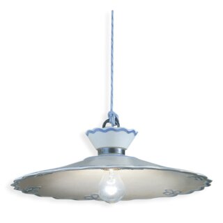 Ferroluce Pendelleuchte Ravenna Weiß Ø44cm max. 75W E27 handgefertigt Keramik
