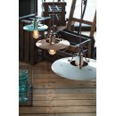 Ferroluce Pendelleuchte Hängelampe Vintage Country Weiß Ø40cm max. 77W E27 handgefertigt Keramik