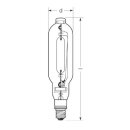 Radium Halogen Metalldampflampe HRI-T 2000W E40 klar 180000lm Tageslicht 7450K