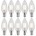10 x Paulmann LED Filament Kerzen 4,5W = 40W E14 klar 470lm warmweiß 2700K