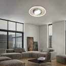 Briloner LED Deckenleuchte Nickel Chrom matt Ø50cm 25W 3000lm CCT 2700K-6500K Dimmbar Memory Fernbedienung