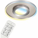 Briloner LED Deckenleuchte Nickel Chrom matt Ø50cm 25W 3000lm CCT 2700K-6500K Dimmbar Memory Fernbedienung