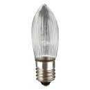 3 x Topkerze Riffelkerze Ersatzleuchtmittel 3W E10 5V...