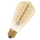 Osram LED Spiral Filament Edison Vintage 1906 7W = 48W E27 Gold 600lm extra warmweiß 2200K Dimmbar