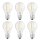 6 x Osram LED Filament A60 Birnen 6,5W = 60W E27 klar 806lm Warmweiß 2700K