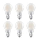 6 x Osram LED Filament A60 Birnen 6,5W = 60W E27 matt 806lm Warmweiß 2700K