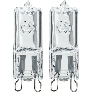 2 x Paulmann Eco Halogen Stiftsockellampen 52W G9 klar 750lm warmweiß dimmbar