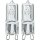 2 x Paulmann Eco Halogen Stiftsockellampen 52W G9 klar 750lm warmweiß dimmbar
