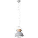 Brilliant Pendelleuchte Emma Grau Beton Holz Ø33cm...