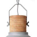 Brilliant Pendelleuchte Frieda Grau Beton Holz Ø39cm max. 60W E27 kürzbar
