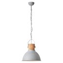 Brilliant Pendelleuchte Frieda Grau Beton Holz...