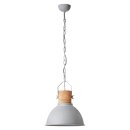Brilliant Pendelleuchte Frieda Grau Beton Holz...