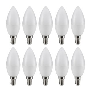 10 x LED Leuchtmittel B35 Kerze 4W = 40W E14 matt 470lm 927 warmweiß 2700K Ra>90 DIMMBAR