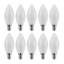 10 x LED Leuchtmittel B35 Kerze 4W = 40W E14 matt 470lm 927 warmweiß 2700K Ra>90 DIMMBAR
