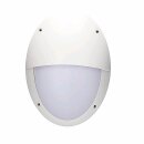 LED Außenleuchte Wandlampe Bulkhead Weiß IP66 8,5W = 75W E27 2700K Dimmbar mit 2 Abdeckungen
