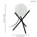Eglo Tischleuchte Castellato Schwarz/Weiß Ø21cm max. 28W E14 mit Schalter
