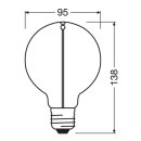 Osram LED Filament Magnetic G95 Globe Vintage 1906 2,2W = 16W E27 klar 150lm warmweiß 2700K