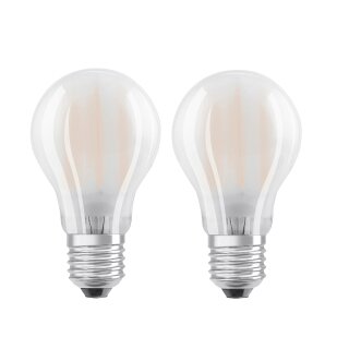 2 x Osram LED Filament A60 Birnen 4W = 40W E27 matt 470lm warmweiß 2700K