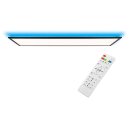 Brilliant LED Deckenleuchte Aufbaupanel Allie schwarz 120x30cm 37W 3800lm 2700K-6500K RGB dimmbar Fernbedienung