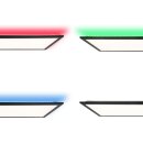Brilliant LED Deckenleuchte Aufbaupanel Allie schwarz 120x30cm 37W 3800lm 2700K-6500K RGB dimmbar Fernbedienung