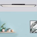 Brilliant LED Deckenleuchte Aufbaupanel Jacinda schwarz 120x30cm 35W 3800lm 2700K-6500K CTT dimmbar Fernbedienung