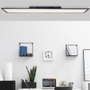 Brilliant LED Deckenleuchte Aufbaupanel Jacinda schwarz 120x30cm 35W 3800lm 2700K-6500K CTT dimmbar Fernbedienung