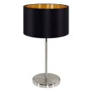 Eglo Tischleuchte Maserlo Schwarz Ø23cm max. 60W...