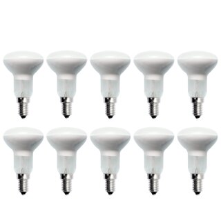 10 x Halogen Reflektor R50 28W = 40W E14 matt 219lm warmweiß 2700K dimmbar