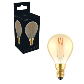 LED´s Light LED Spiral Filament Tropfen 2,5W = 15W E14 Gold 136lm extra warmweiß 1800K DIMMBAR