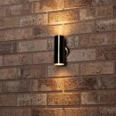 LED´s light Außenleuchte Wandlampe silber IP44 max 2 x 35W GU10 ohne Leuchtmittel Up&Down