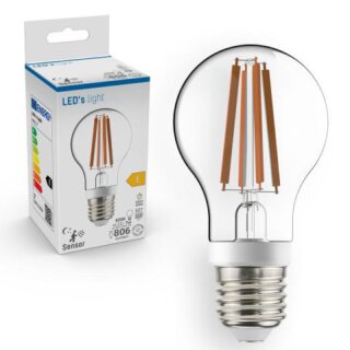 LED´s Light LED Filament A60 Birne 7W = 60W E27 klar 806lm warmweiß 2700K HF-Sensor Bewegungsmelder