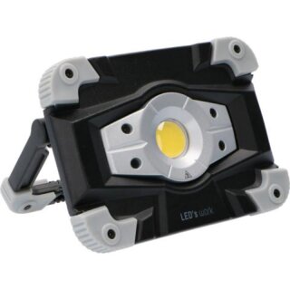 LED´s work LED Arbeitsleuchte schwarz IP54 10W 1000lm Tageslicht 5000K Akku USB dimmbar