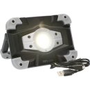 LED´s work LED Arbeitsleuchte schwarz IP54 10W 1000lm Tageslicht 5000K Akku USB dimmbar