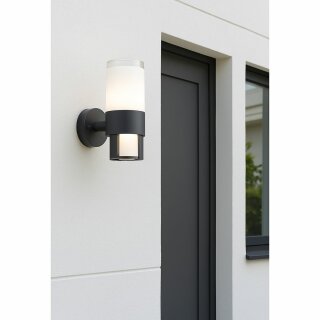 Globo LED Außenleuchte Wandlampe Nexa Grau 22,5cm IP44 12,2W 1050lm warmweiß 3000K
