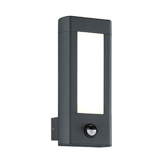 Trio LED Wandleuchte Rhine Anthrazit 2 x 4,5W 600lm warmweiß 3000K IP54 Bewegungsmelder