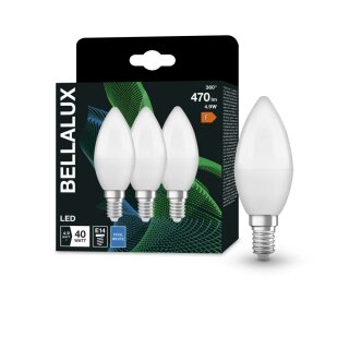 3 x Bellalux LED Kerzen 4,9W = 40W E14 matt 470lm 840 neutralweiß 4000K