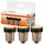 3 x Osram LED Star Flat 3,5W = 28W E27 matt 300lm warmweiß 2700K + Aufsatzringe