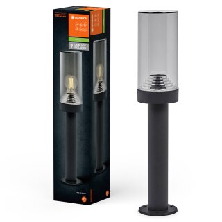 Ledvance Außenlampe Sockelleuchte Endura Classic Amber Dunkelgrau IP44 max. 20W E27