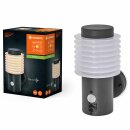 Ledvance LED Außenleuchte Wandlampe Endura Style Rondo Dunkelgrau IP44 9,5W 1000lm warmweiß 3000K Sensor