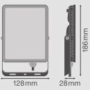 Ledvance LED Fluter Floodlight Essential Schwarz IP65 30W 2700lm neutralweiß 4000K 100°