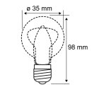 Paulmann LED Spiral Filament C35 Kerze 4W = 40W E14 gold 150lm extra warmweiß 1800K DIMMBAR