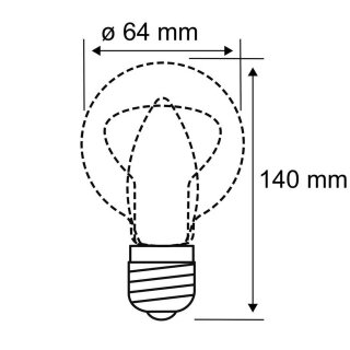 Paulmann LED Filament ST64 Edison 7W = 60W E27 opal 806lm warmweiß 2700K DIMMBAR