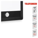 Telefunken LED Außenleuchte Wandlampe Genua Schwarz IP44 15W 2000lm Neutralweiß 4000K Backlight Bewegungsmelder