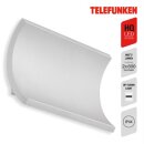 Telefunken LED Außenleuchte Wandlampe Genf Silber IP44 2 x 6W 1200lm Neutralweiß 4000K Up&Down