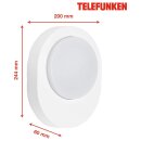 Telefunken LED Außenleuchte Wandlampe Prag Weiß IP44 8W 800lm Neutralweiß 4000K