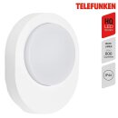 Telefunken LED Außenleuchte Wandlampe Prag Weiß IP44 8W 800lm Neutralweiß 4000K