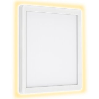 Telefunken LED Außenleuchte Wandlampe Nizza Weiß 25cm IP44 15W 2000lm Neutralweiß 4000K Backlight