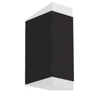 Telefunken LED Außenleuchte Wandlampe Posen Schwarz IP44 2x 5W GU10 800lm Neutralweiß 4000K Up & Downlight